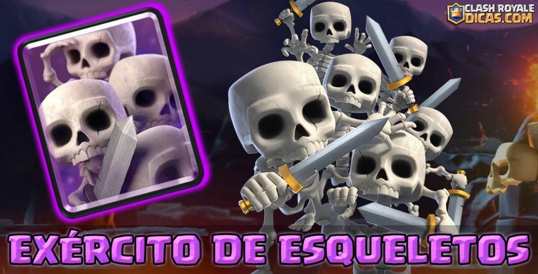Exército de Esqueletos do Clash Royale Carta do Exército de Esqueletos do Clash Royale