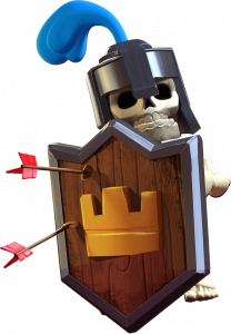 Ilustração da Carta dos Guardas no Clash Royale