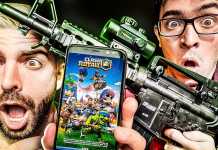 QUEM PERDER LEVA TIRO DE AIRSOFT! – CLASH ROYALE – Flakes Power