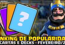 Popularidade das Cartas de Fevereiro/2018 (Snapshot #36)