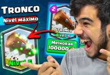 UPEI MEU TRONCO PARA O NÍVEL MÁXIMO FINALMENTE!!! – CLASH ROYALE – Gelli Clash