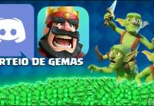 Sorteio de 500 Gemas no Discord Clash Royale