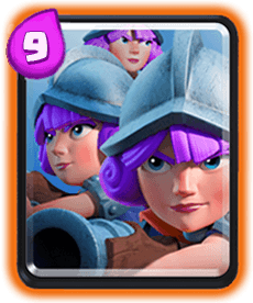 Carta das Três Mosqueteiras do Clash Royale