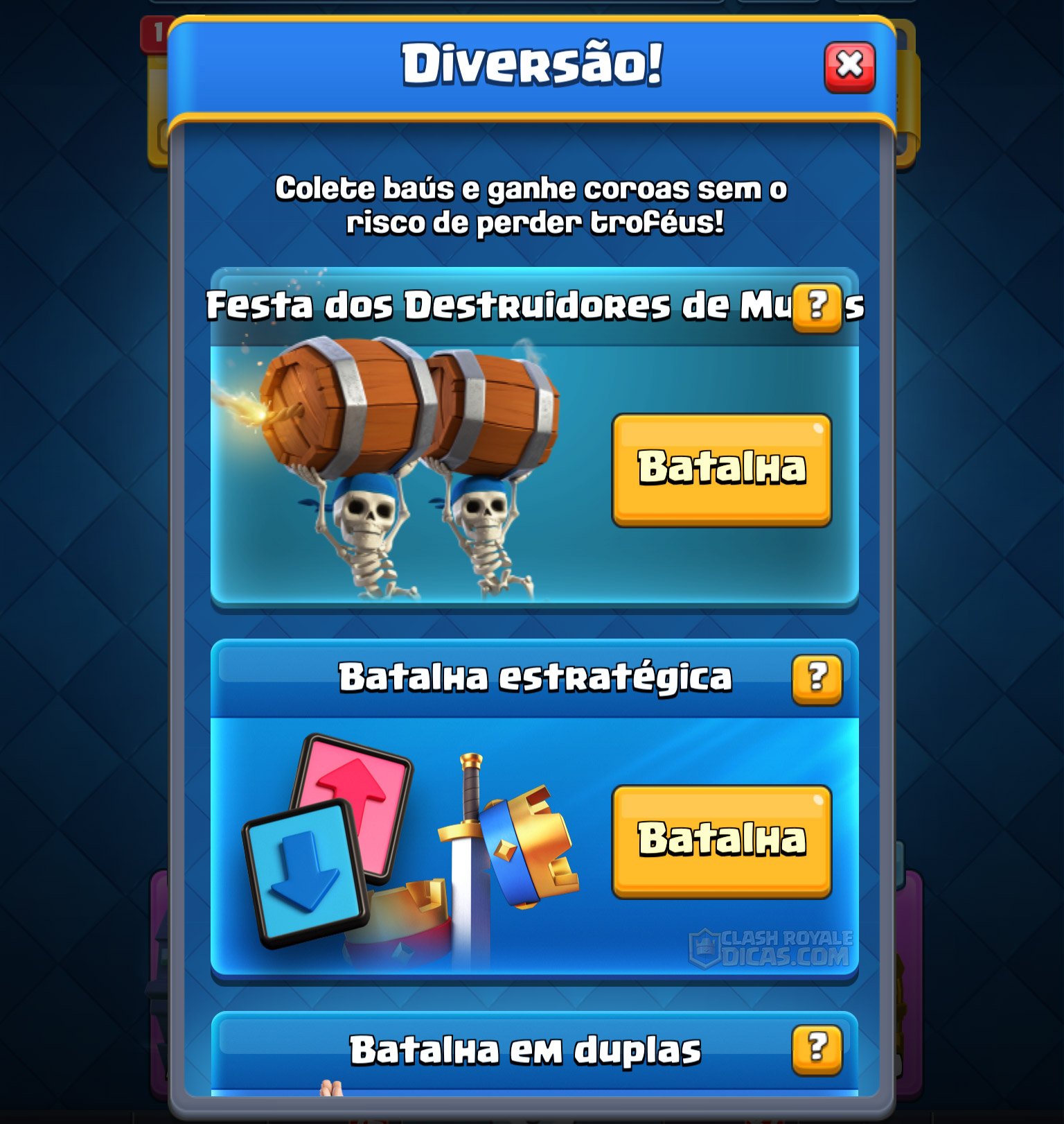 Como jogar em dupla no Clash Royale