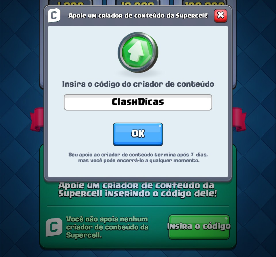 Apoie um criador de conteúdo de jogos da Supercell