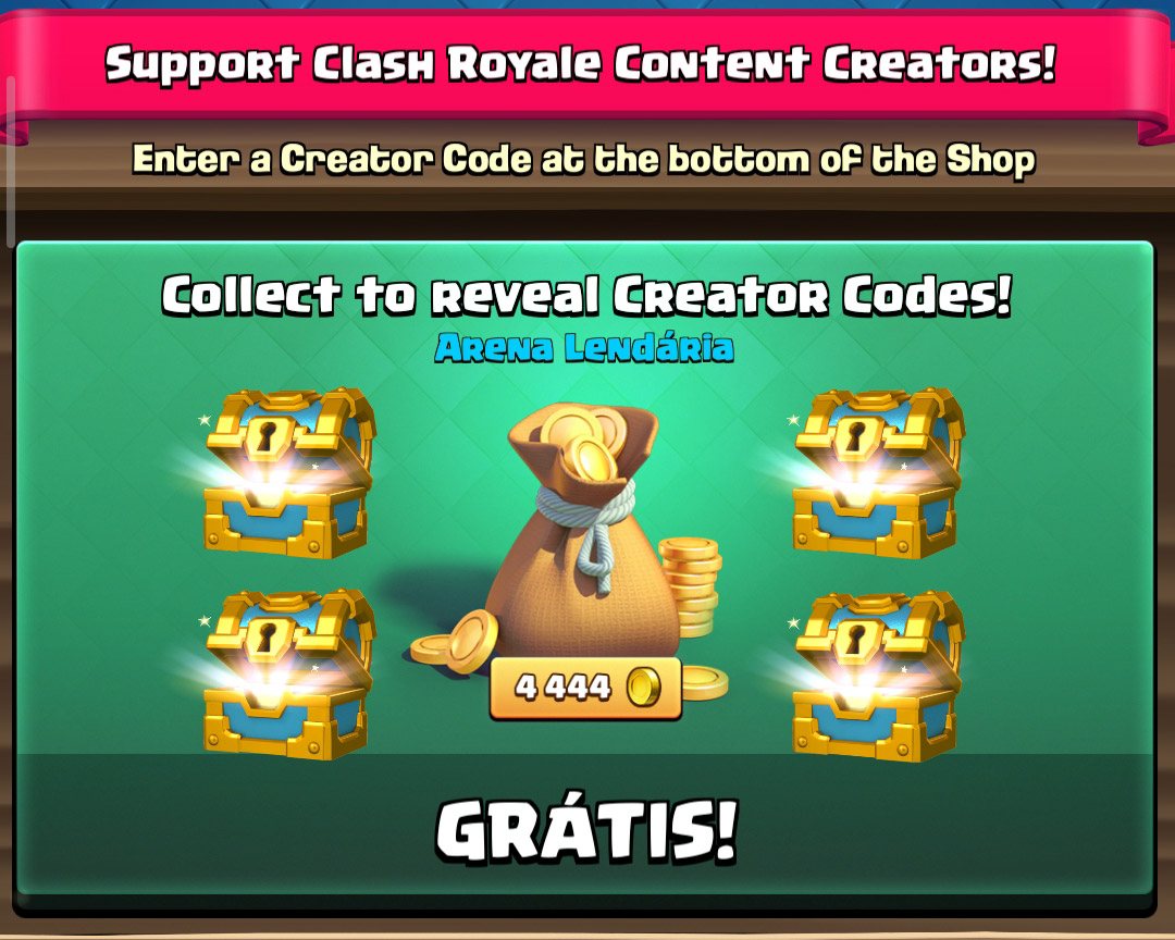 OURO GRÁTIS NO CLASH ROYALE 😱 