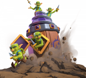 Escavadeira de Goblins Evoluída do Clash Royale