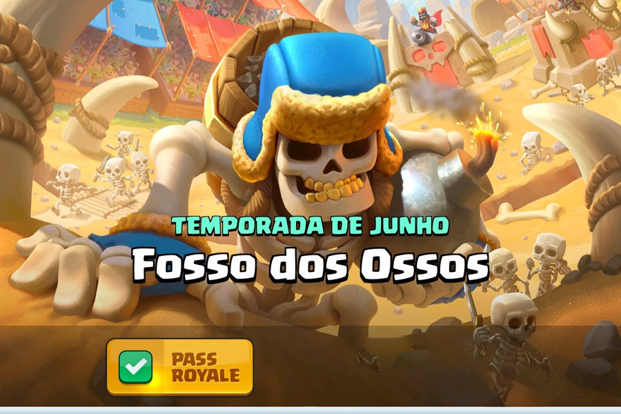 36ª Temporada do Clash Royale Fosso dos Ossos