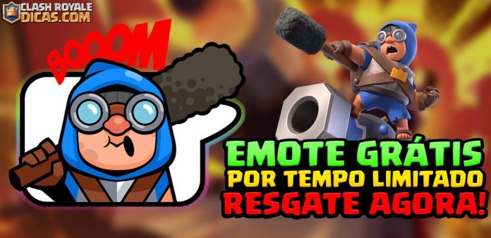 Emote Grátis: Adicione o 'Canhoneiro Booom!' à sua Coleção no Clash Royale!