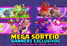 Sorteio de Banners de Squad Busters no Clash Royale