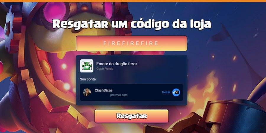 Emote do Dragão Feroz GRÁTIS no Clash Royale