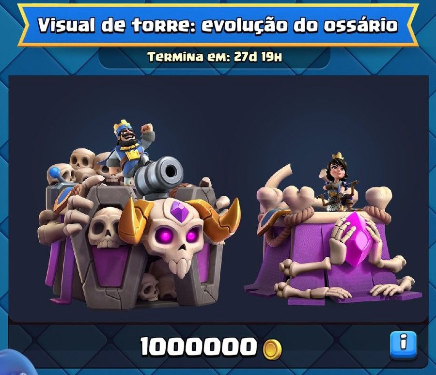 Nova Skin de Torre disponível por Ouro na loja... mas custando 1 MILHÃO! 💰👀 | 1 Skin Evolução do Ossário