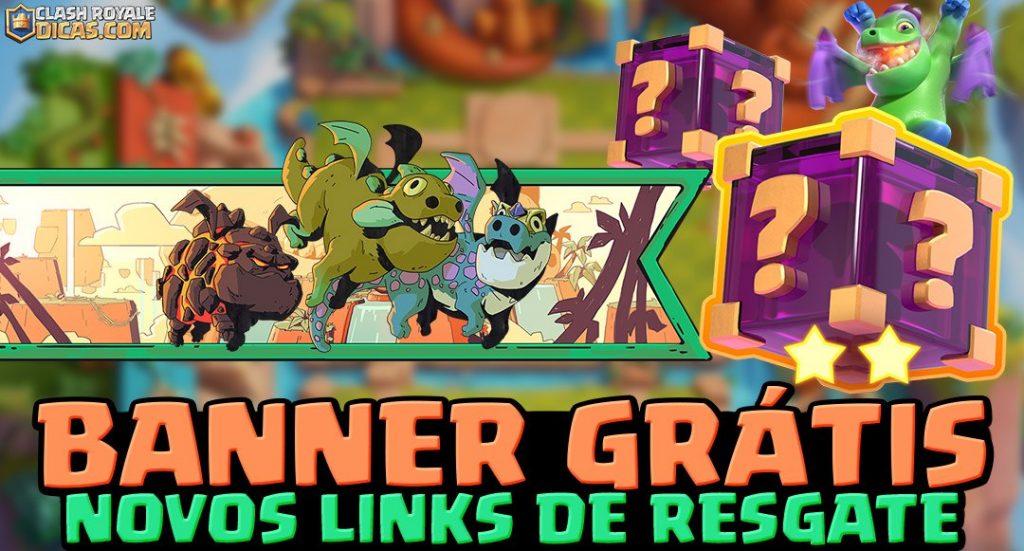 Banner Exclusivo + 4 Cubos da Sorte Grátis no Clash Royale