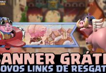 Banner Grátis dos Porcos Voadores no Clash Royale: 🐽✈️ Resgate Agora! Banner do Balão de Ar Quente Grátis + Porco Piloto nom Clash Royale