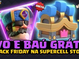 Resgate Evolução Grátis do Caçador + 3x Baús! Black Friday na Supercell Store Black Friday Clash Royale: Evolução do Caçador Grátis e 3 Baús Sazonais