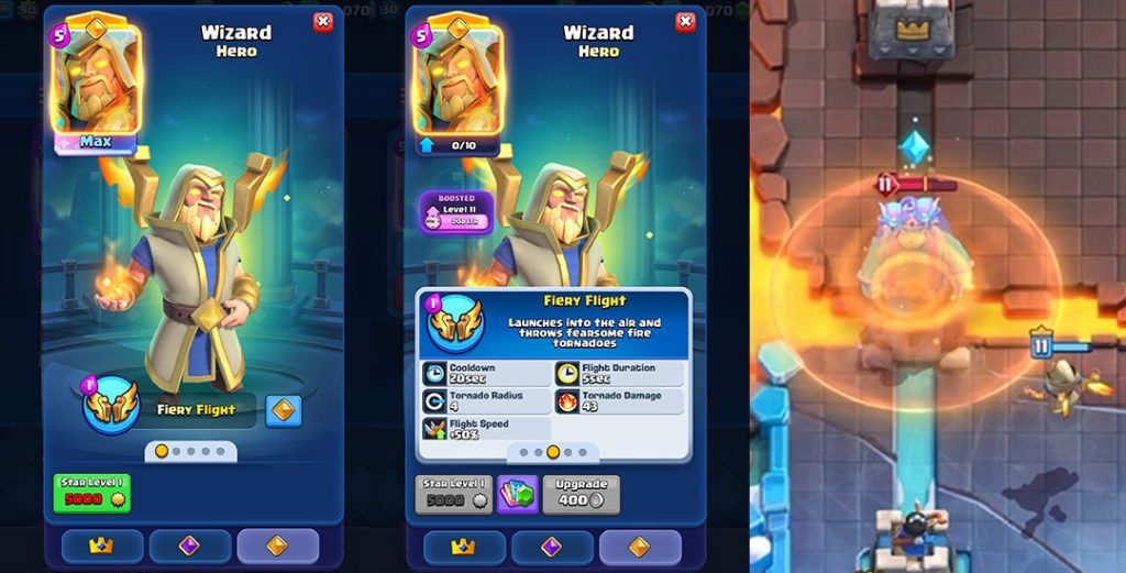 Habilidade do Mago Heroico Habilidade Especial Asas Flamejantes do Mago Heroico