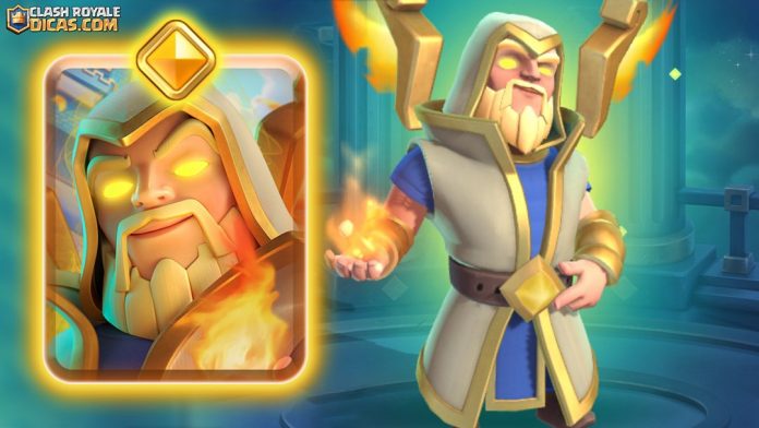 Sneak Peek Mago Heroico: 1 Elixir pra Voo e Tornado de Fogo! Mago Heroico Completo: Asas Flamejantes e Gameplay no Clash Royale!