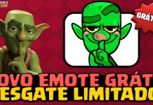 Código de emote grátis do Goblin Cheater na Supercell Store de Clash Royale