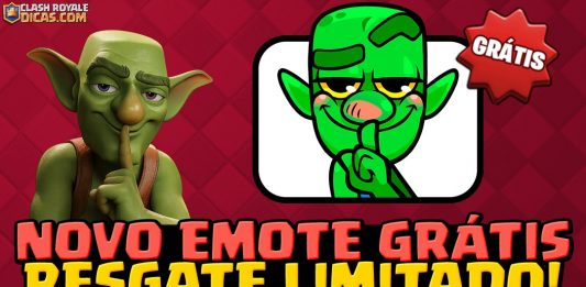 Código de emote grátis do Goblin Cheater na Supercell Store de Clash Royale