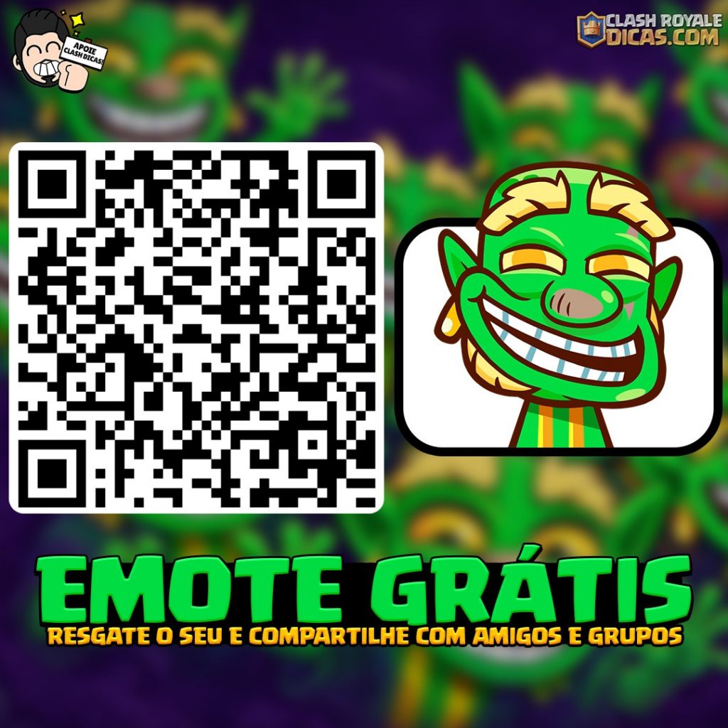 QR Code Resgate Emote Grátis do Goblin Trollface