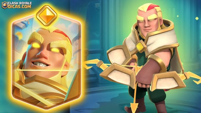 Novo Herói: Arqueiro Mágico com recuo, isca e disparo triplo de 15,5 quadrados