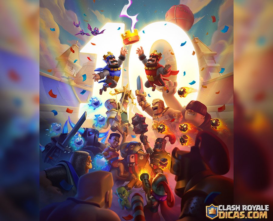 Prévia da 81ª Temporada: “Aniversário de 10 Anos” 🎂🎉 — Emotes, Skins de Torre, Boosts, Eventos e Mais | 19