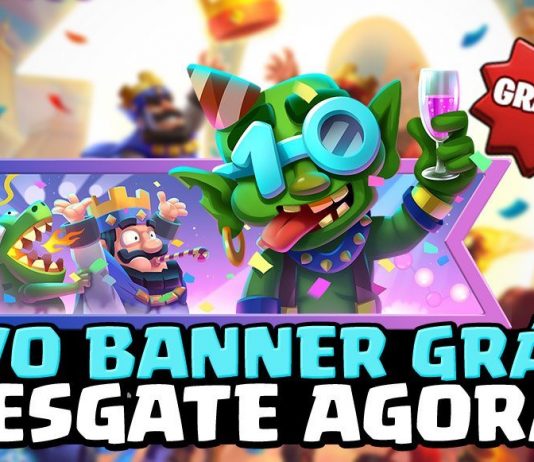 Novo Banner de 10º Aniversário GRÁTIS no Clash Royale!