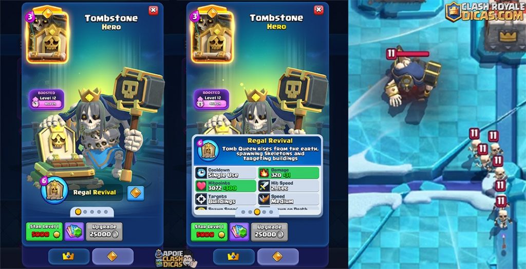 Habilidade Ressurreição Régia da Lápide Heroica Habilidade Ressurreição Régia da Lápide Heroica Clash Royale