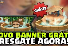 Banner Grátis do Ronin e do Rei no Clash Royale