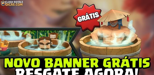 Banner Grátis do Ronin e do Rei no Clash Royale