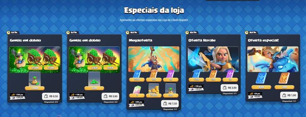 💎 100 Gemas Grátis e ofertas especiais no Festival das Gemas na Supercell Store | 1 Ofertas Gemas em Dobro na Supercell Store de Clash Royale