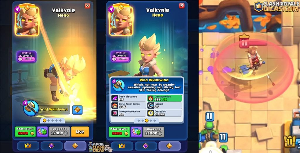 Valquíria Heroica no Clash Royale Tudo sobre a Valquíria Heroica no Clash Royale
