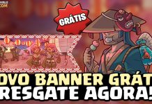 Resgate Grátis! 🎌 Banner do Festival Ronin no Clash Royale Banner grátis do Festival Ronin