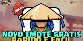 Emote do Ronin Chapéu Samurai Grátis no Clash Royale