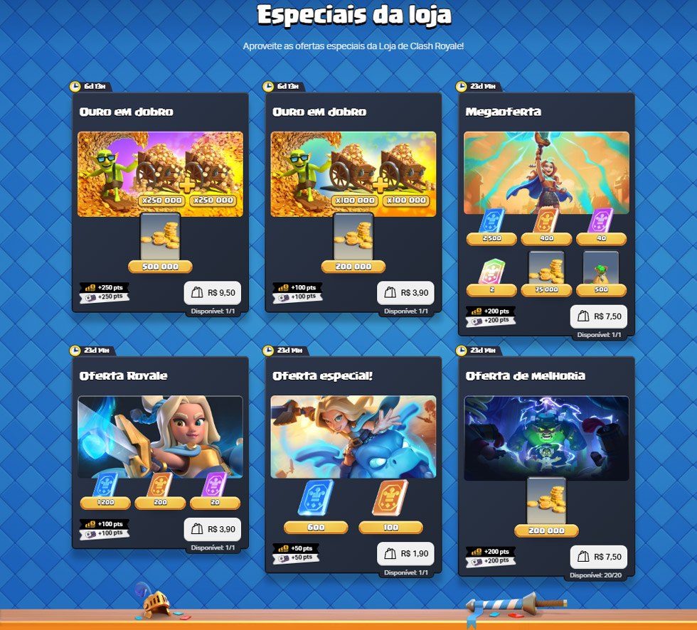 Ofertas especiais de ouro em dobro na Supercell Store Ofertas especiais de ouro em dobro na Supercell Store