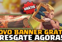 Resgate Grátis! 🌲🪓 Banner da Valquíria Heroica no Clash Royale Banner grátis da Valquíria Heroica