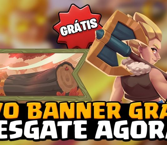 Resgate Grátis! 🌲🪓 Banner da Valquíria Heroica no Clash Royale Banner grátis da Valquíria Heroica