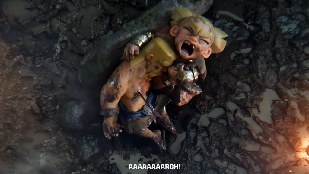 Cena da animação Sinta a Fúria do concurso de Emote de Fúria do Clash Royale