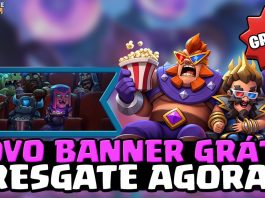 Banner “PopCorn” Grátis! ⚡ Resgate o conjunto da TV Royale Banner PopCorn Grátis Clash Royale
