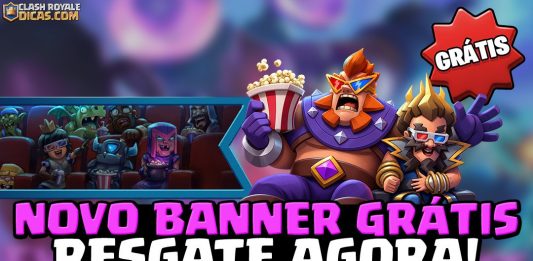 Banner “PopCorn” Grátis! ⚡ Resgate o conjunto da TV Royale Banner PopCorn Grátis Clash Royale