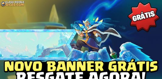 Banner do Mago de Gelo Heroico Congelante Grátis ❄️ Resgate na Supercell Store Banner Mago de Gelo Heroico Grátis