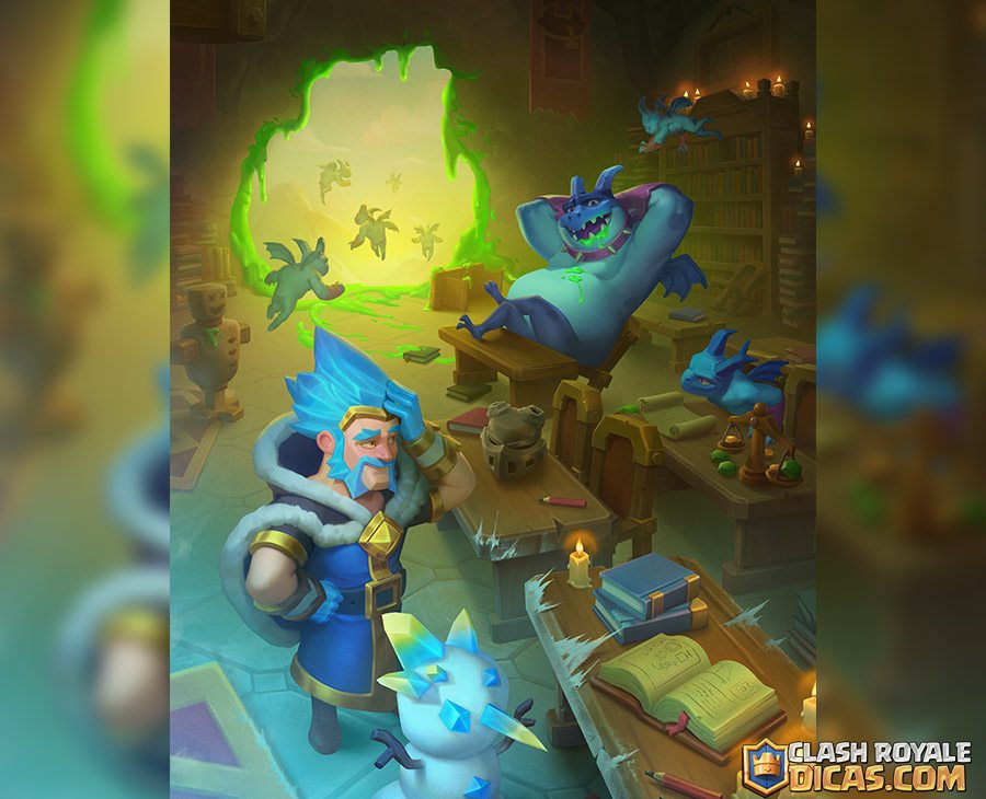 Tela de carregamento da Academia dos Servos em setembro de 2026 Tela de carregamento da Temporada 87 Academia dos Servos de Clash Royale