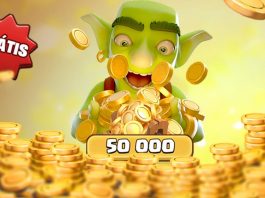 50k de Ouro grátis Clash Royale Supercell Store
