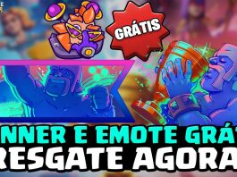 Resgate! 🏆👀 Banner do Bárbaro com Troféu e Emote do Gigante Elétrico Evo Grátis! Banner Bárbaro Troféu Grátis