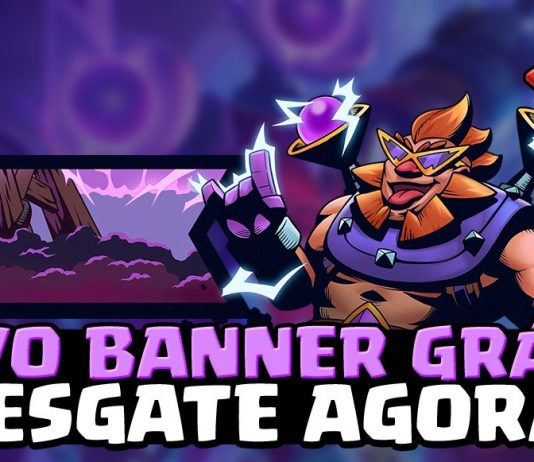 Banner do Gigante Elétrico Evoluído Grátis ⚡ Resgate o conjunto completo Banner grátis Está Vivo Gigante Elétrico Evoluído Clash Royale