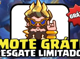 Emote grátis Mago Elétrico Heroico Roqueiro Clash Royale