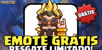 Emote grátis Mago Elétrico Heroico Roqueiro Clash Royale