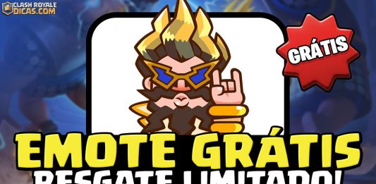 Emote do Mago Elétrico Heroico Roqueiro Grátis! ⚡🤘 Resgate na Supercell Store Emote grátis Mago Elétrico Heroico Roqueiro Clash Royale